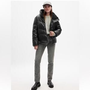 GAP 🆕 Relaxed Vegan-Leather Puffer Jacket SIZE XXL